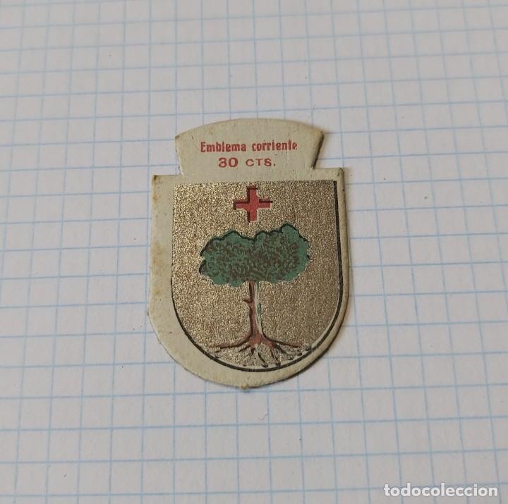 Militaria: Cartoncito de auxilio social, Emblema corriente 30 cts, Pasamonte, serie C, n&ordm; 14