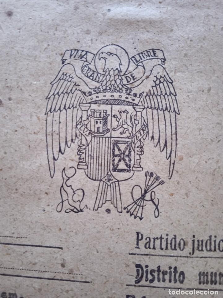 Militaria: Filiacion 1941 soldado El Rubio, Sevilla