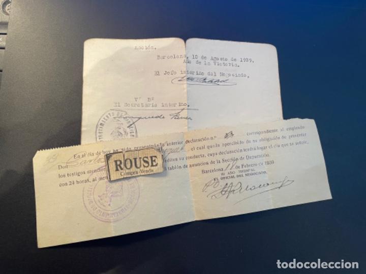 Military Antiques: POSGUERRA - 2 DOCUMENTO 1939 OBLIGACION DE PRESTAR TESTIGOS QUE ACREDITAN SU CONDUCTA