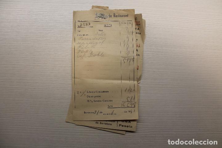 Militaria: ALBAR&Aacute;N RESTAURANTE, SUBSIDIO AL COMBATIENTE, BARCELONA