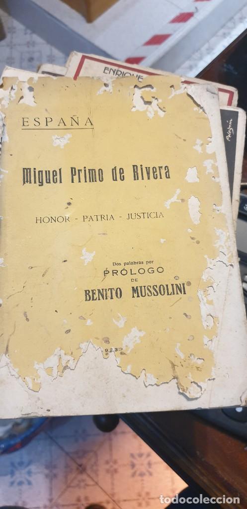 Military Antiques: Libro espa&ntilde;a Miguel primo de rivera honor patria y justicia prologo mussolini a&ntilde;o 1923