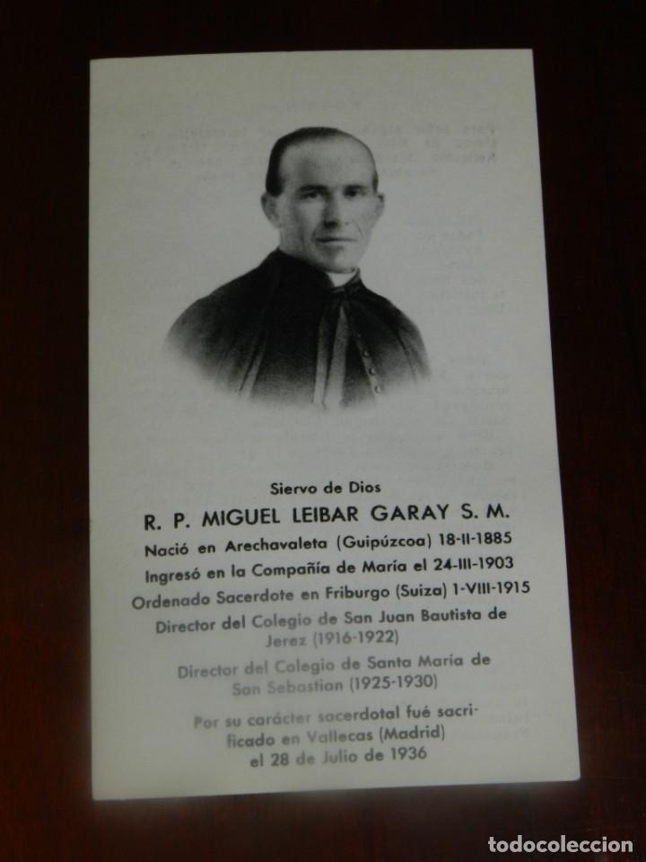 Militaria: RECORDATORIO DE LA MUERTE DE MIGUEL LEIBAR GARAY, MUERTO EN VALLECAS EN1936, PLENA GUERRA CIVIL, SAC
