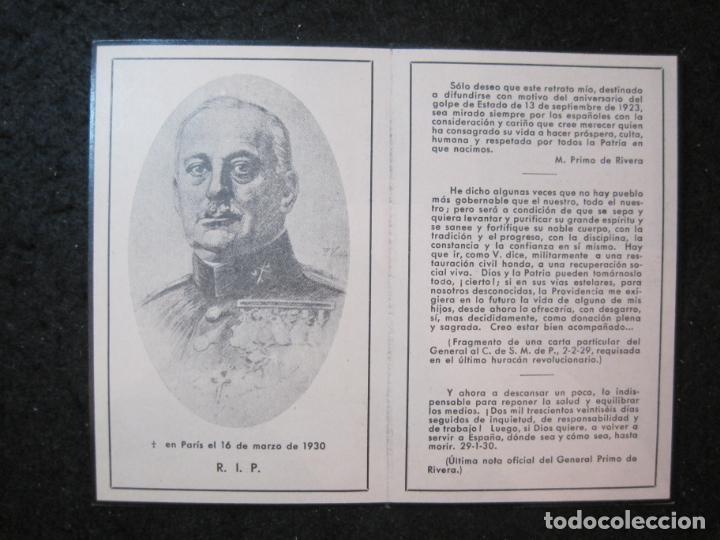 Militaria: ESQUELA MORTUORIA-GENERAL PRIMO DE RIVERA-VER FOTOS-(K-5562)