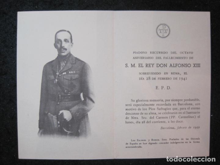 Militaria: ESQUELA MORTUORIA-9&ordm; ANIVERSARIO-REY ALFONSO XIII-VER FOTOS-(K-5568)