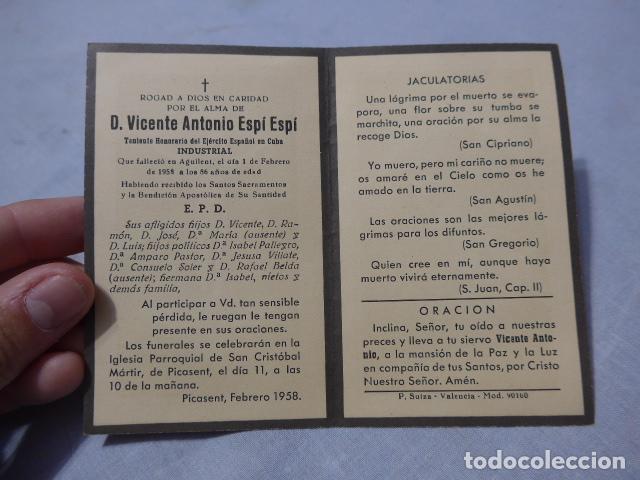 Military Antiques: * Antigua esquela de teniente honorario del ejercito espa&ntilde;ol en Cuba, original. ZX