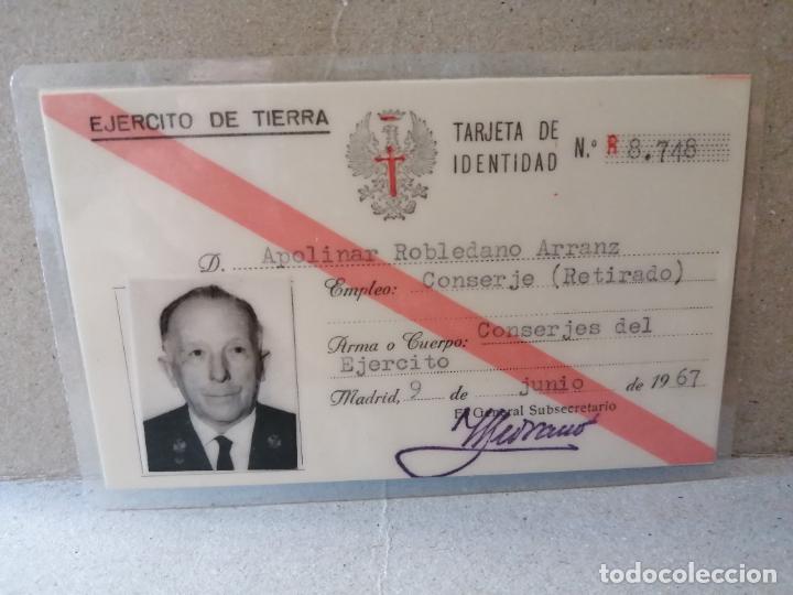 Militaria: antigua targeta de identidad ejercito de tierra buen estado ver fotos