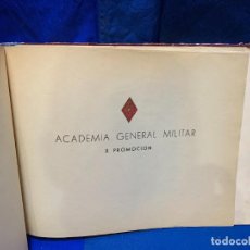 Militaria: ACADEMIA GENERAL MILITAR X PROMOCION EPOCA FRANCO 1º CURSO 1951-1952 2º CURSO 1952-1953 28X37,5CMS. Lote 320284843
