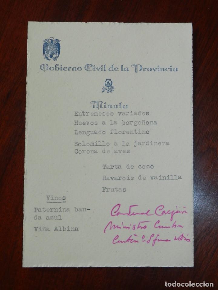 Militaria: MINUTA DEL GOBIERNO CIVIL DE LA PROVINCIA, A&Ntilde;OS 50, MIDE 16 X 11 CMS.