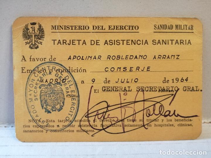 Militaria: tarjeta de asistencia sanitaria sanidad militar ministerio del ejercito