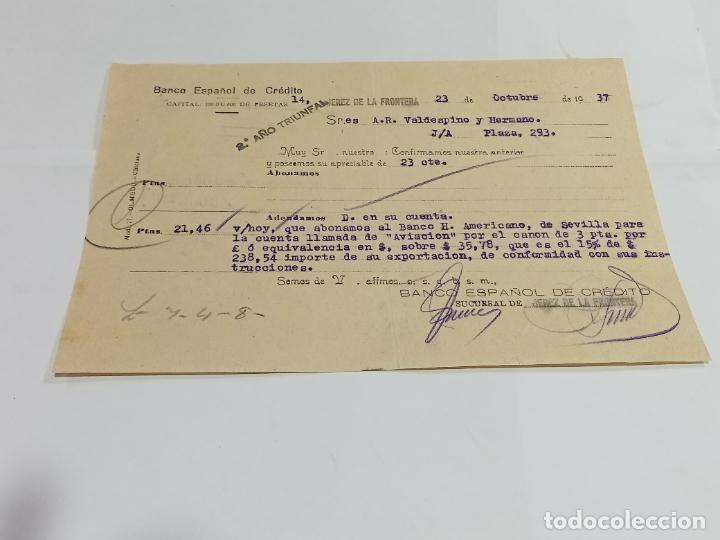 Military Antiques: ABONO. GUERRA CIVIL. BANCO ESPA&Ntilde;OL DE CR&Eacute;DITO. 1937. JEREZ DE LA FRONTERA