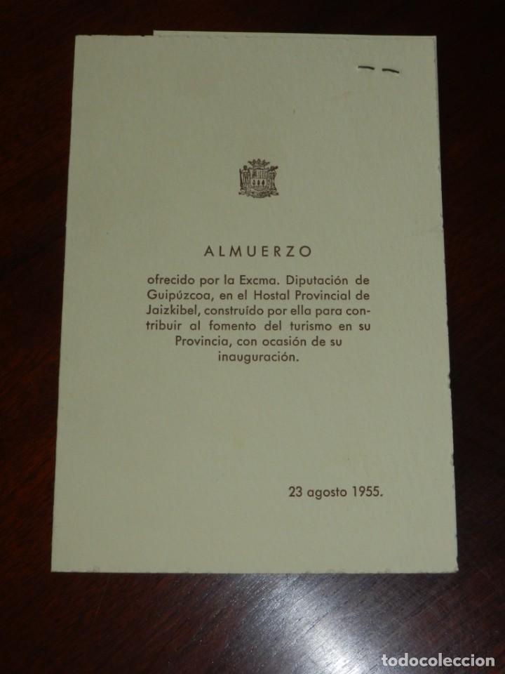Militaria: MINUTA EN HONOR A D. ALBERTO MARTIN ARTAJO, MINISTRO DE ASUNTOS EXTERIORES. POR LA DIPUTACION DE GUI
