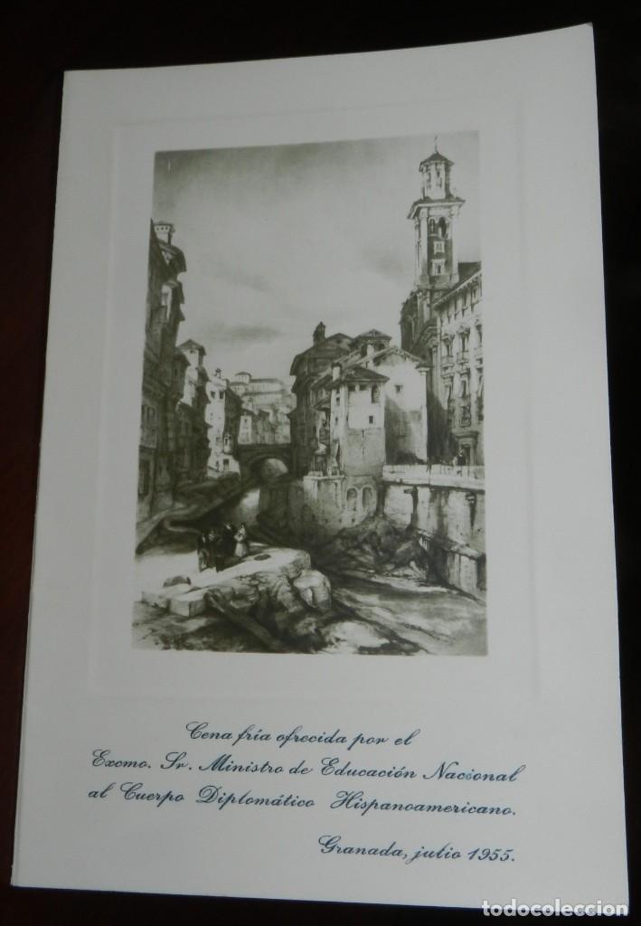 Militaria: MINUTA OFRECIDA POR EXCMO. SR. MINISTRO DE EDUCACION NACIONAL AL CUERPO DIPLOMATICO HISPANOAMERICANO