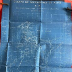 Militaria: GUERRA DE ÁFRICA: MAPA DEL CUERPO DE OPERACIONES DE AXDIR DE ESTADO MAYOR, 1926