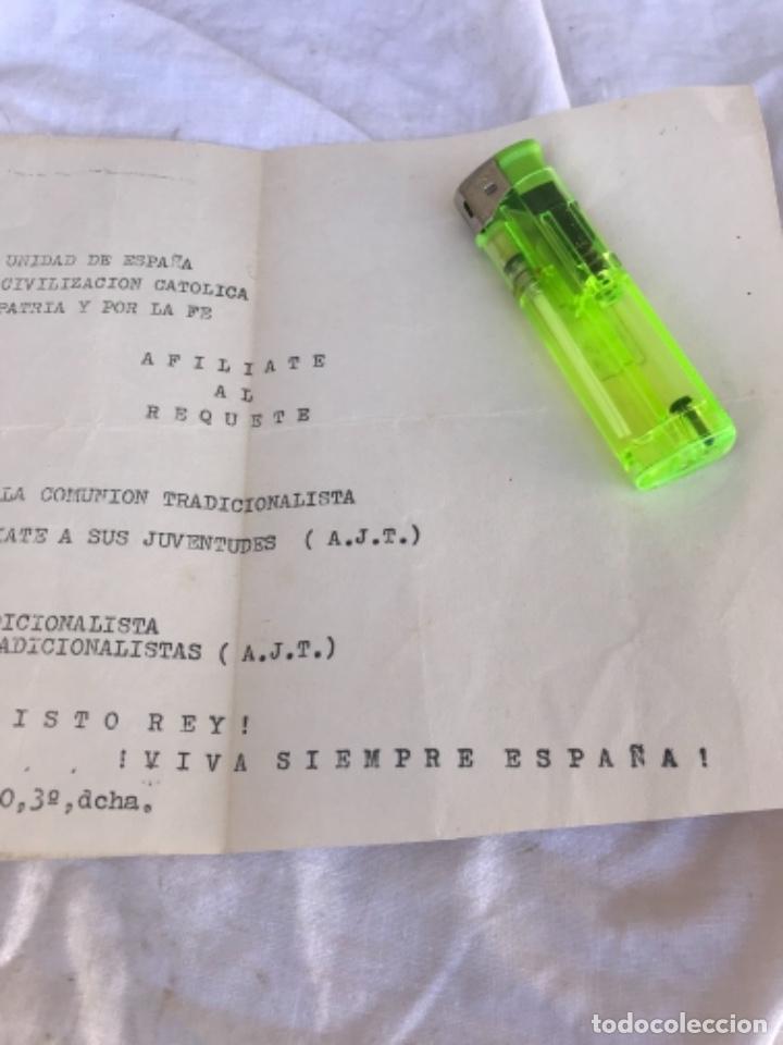 Militaria: Guerra civil, panfleto propaganda, Requetes