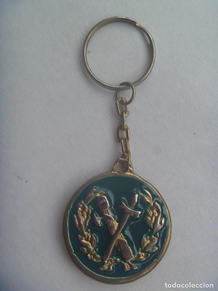 Militaria: LLAVERO PATRIOTICO : GUARDIA CIVIL, BANDERA NACIONAL Y VIRGEN DEL PILAR