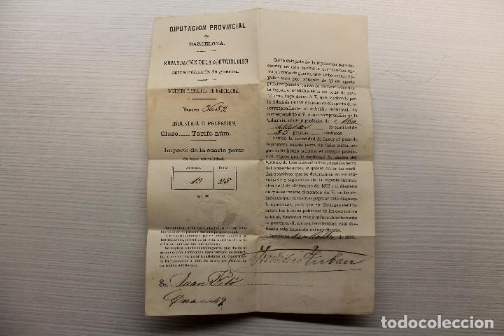 Militaria: RECAUDACI&Oacute;N EXTRAORDINARIA DE GUERRA, 1873