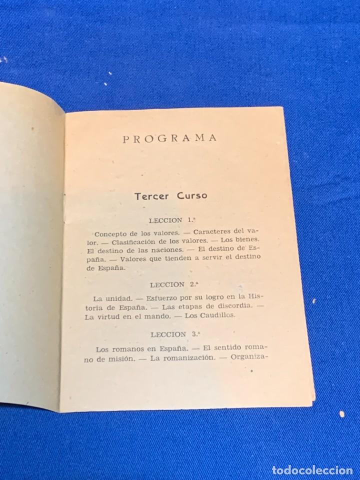 Militaria: PROGRAMA FORMACION DEL ESPIRITU NACIONAL 3&ordm; CURSO 1957 16X11CMS - Foto 3