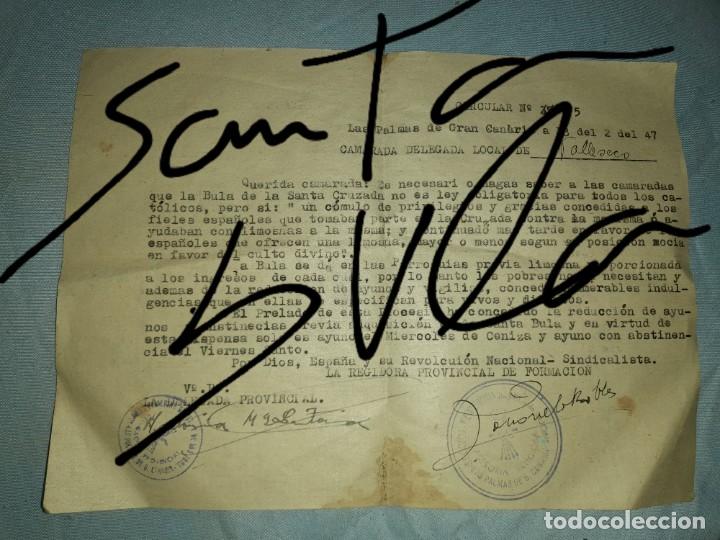 Military Antiques: Antiguo documento normas y consejos de Santa bula de la Santa cruzada falange espa&ntilde;ola a&ntilde;o 1947