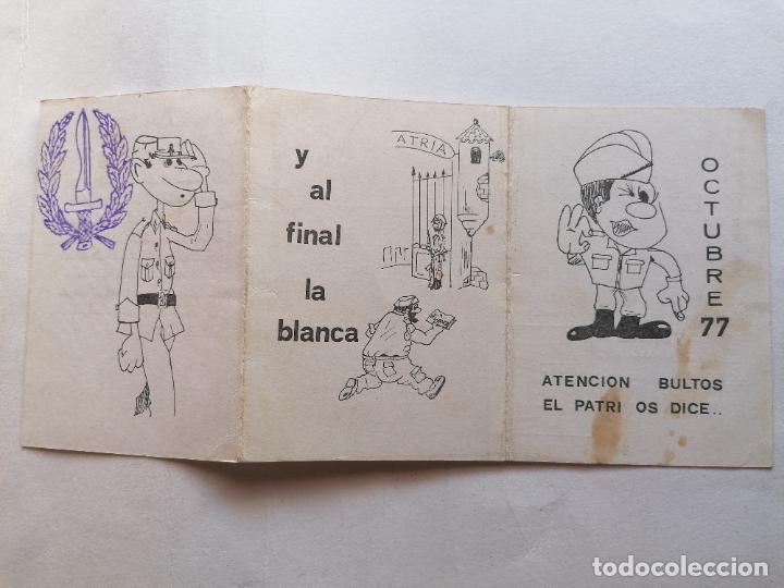 Militaria: LIBRETA DEL PATRI, OCTUBRE 1977 - Foto 1
