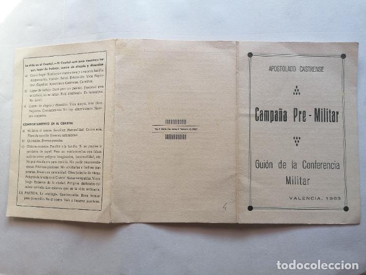 Military Antiques: CAMPA&Ntilde;A PRE-MILITAR, GUION DE LA CONFERENCIA MILITAR, APOSTOLADO CASTRENSE, VALENCIA 1963