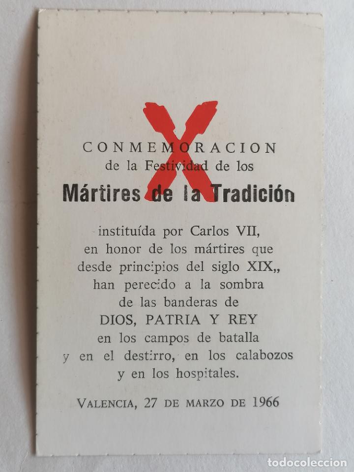 Militaria: CONMEMORACION DE LOS MARTIRES DE LA TRADICION, A&Ntilde;O 1966, MEDIDAS 7 X 11 CM