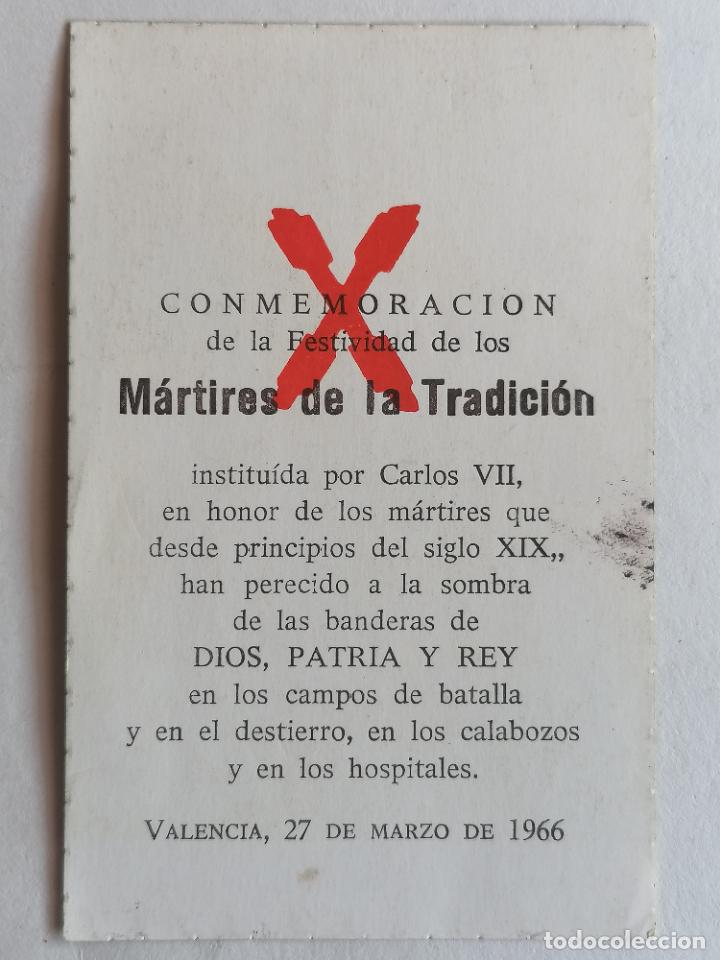 Militaria: CONMEMORACION DE LOS MARTIRES DE LA TRADICION, A&Ntilde;O 1966, MEDIDAS 7 X 11 CM