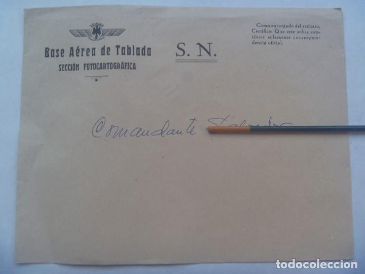 Militaria: AVIACION - BASE AEREA DE TABLADA : GRAN SOBRE DE LA SECCION FOTOGRAFICA , PARA UN COMANDANTE