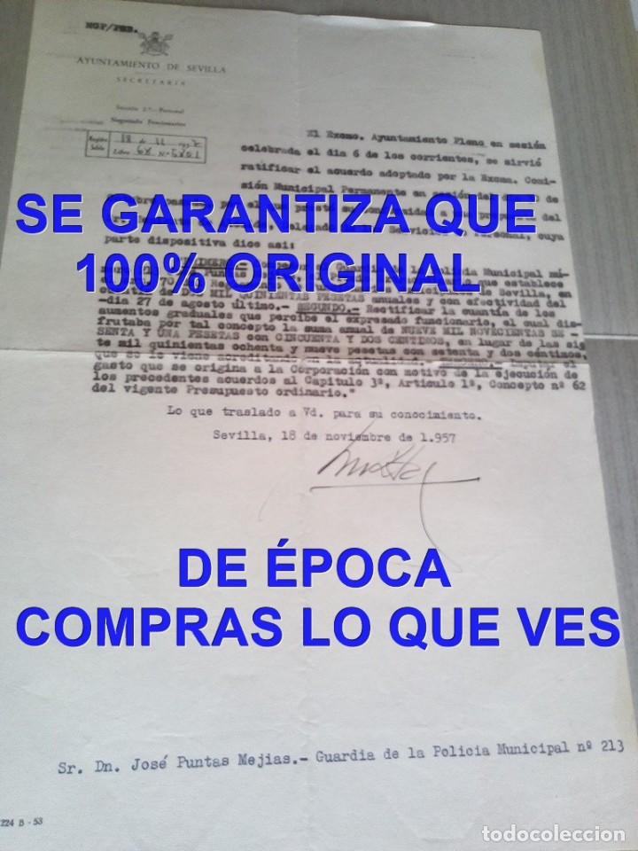 Militaria: GUARDIA URBANA SEVILLA CONCESION PREMIO EXTRAORDINARIO 1957 E99