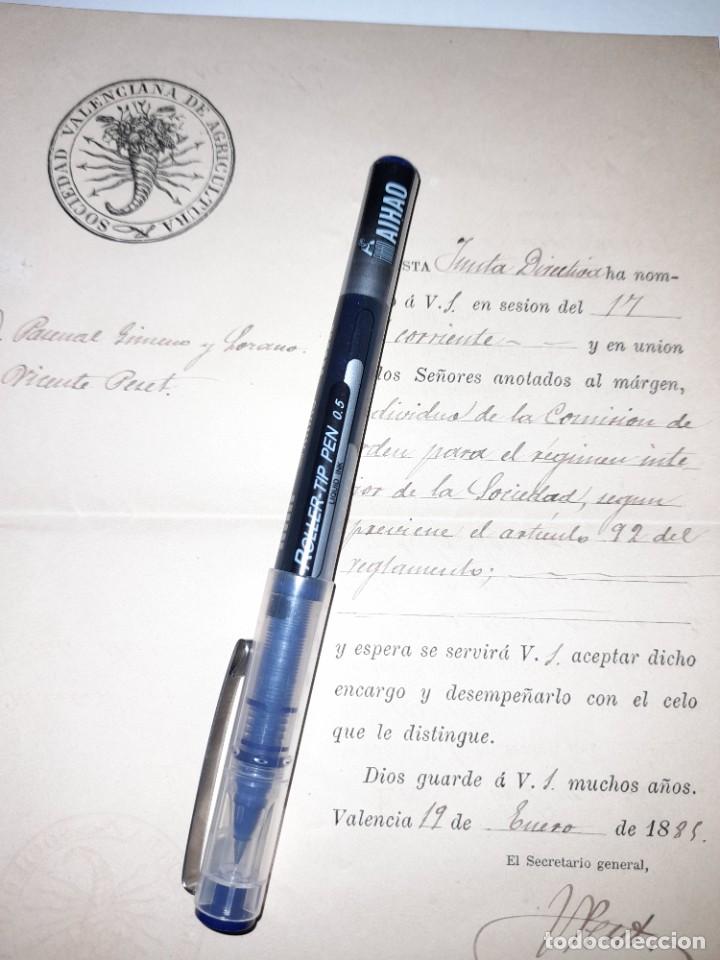 Militaria: Lote de correspondencia finales siglo XIX de la Sociedad Valenciana de Agricultura con Jos&eacute; White