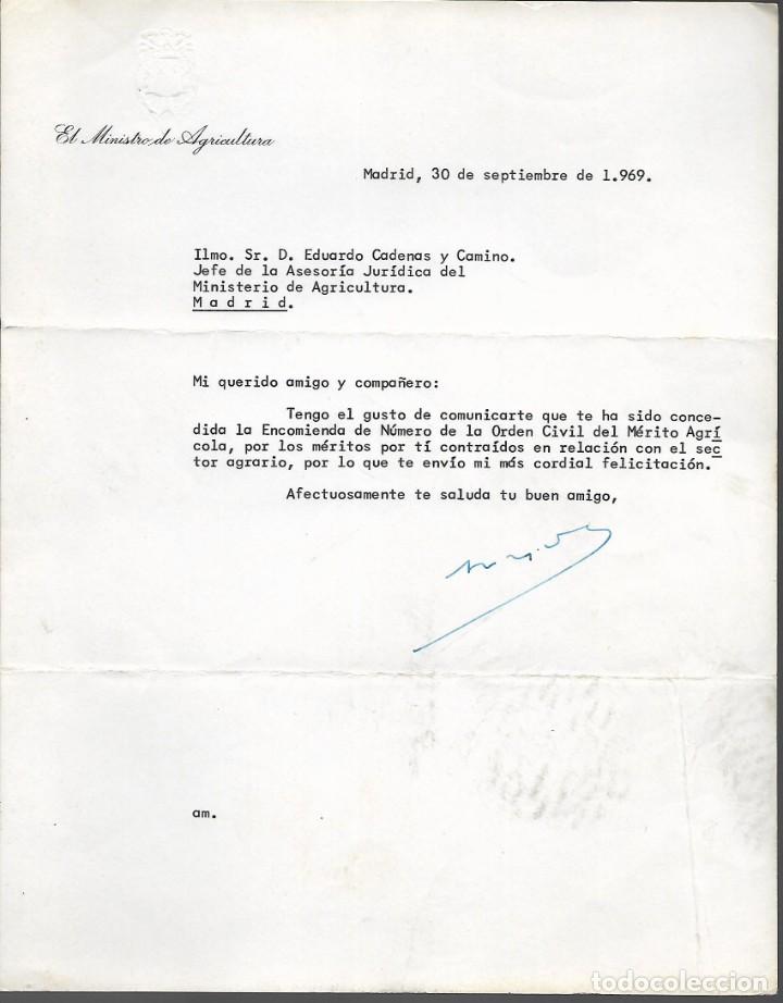 Militaria: MADRID.- EL MINISTRO DE AGRICULTURA-ORDEN CIVIL DEL MERITO AGRICOLA-- VER FOTOS