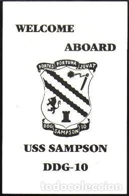 Militaria: WELCOME ABOARD DESTRUCTOR USS SAMPSON