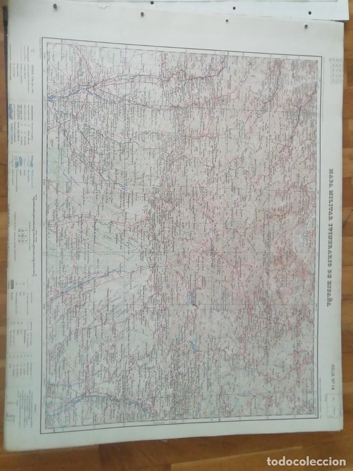 Militaria: Mapa militar itinerario de Espa&ntilde;a n&uacute;mero 14.Pola de Laviana Leon. Mide 73 x58 cms