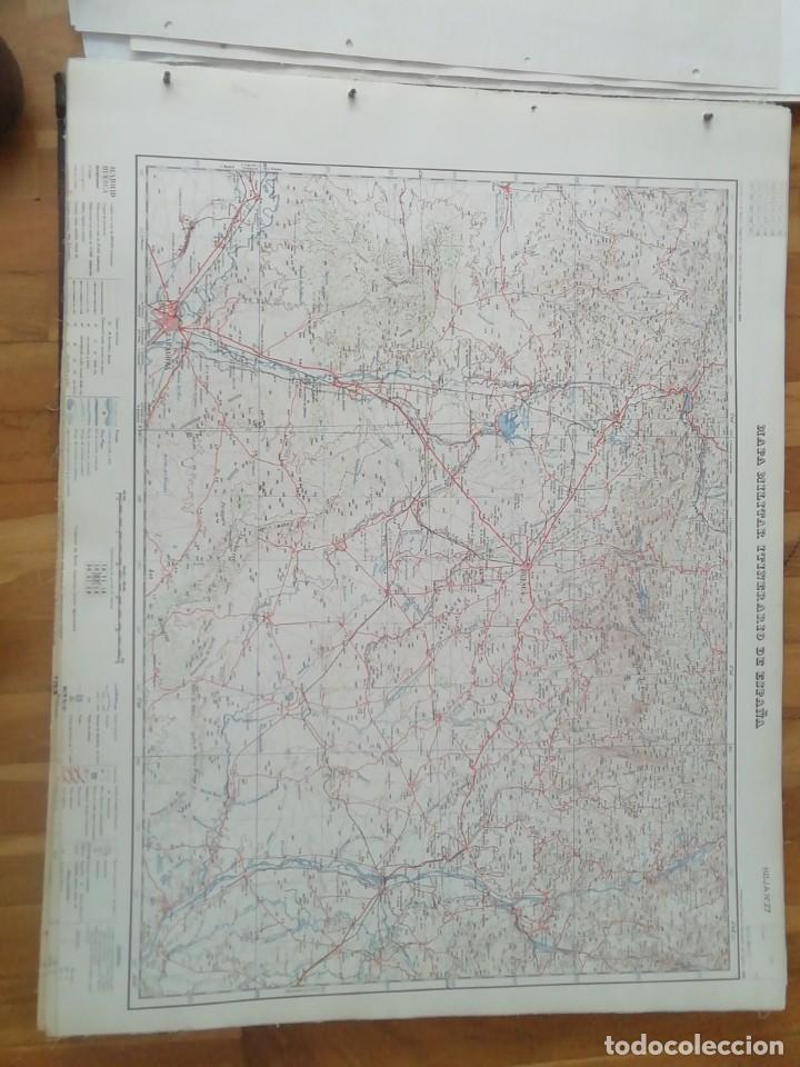 Military Antiques: Mapa militar itinerario de Espa&ntilde;a n&uacute;mero 27.Huesca Zaragoza.Mide 73 x58 cms