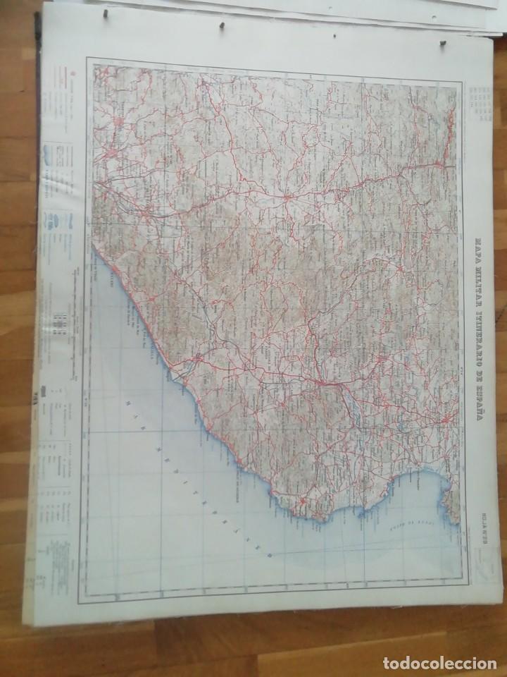 Militaria: Mapa militar itinerario de Espa&ntilde;a n&uacute;mero 29.Rosas Mataro.Mide 73 x58 cms