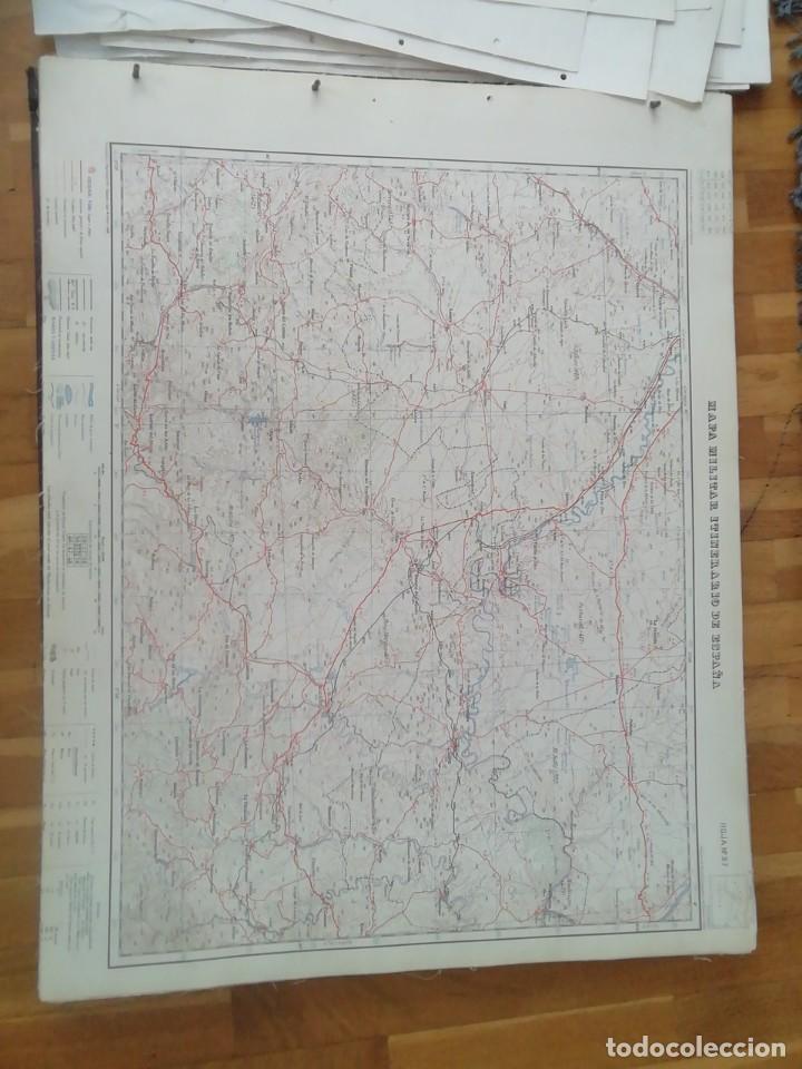 Militaria: Mapa militar itinerario de Espa&ntilde;a n&uacute;mero 37. Belchite Alca&ntilde;iz.Mide 73 x58 cms