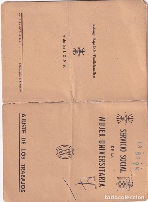 Militaria: CARTILLA SERVICIO SOCIAL MUJER UNIVERSITARIA