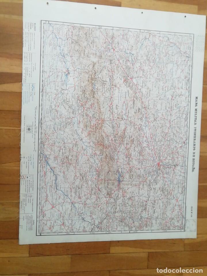 Militaria: Mapa militar itinerario de Espa&ntilde;a. N&uacute;mero 44. &Aacute;vila de los Caballeros. Mide en cms 57x73