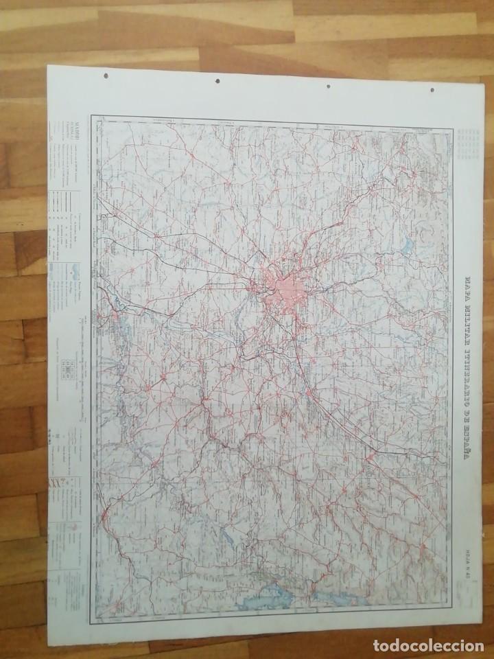 Militaria: Mapa militar itinerante de Espa&ntilde;a n&uacute;mero 45. Madrid. Mide 73 x58 cms
