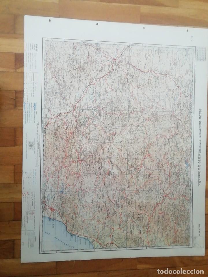 Militaria: Mapa militar itinerante de Espa&ntilde;a n&uacute;mero 47. Teruel Castell&oacute;n. Mide 73 x58 cms