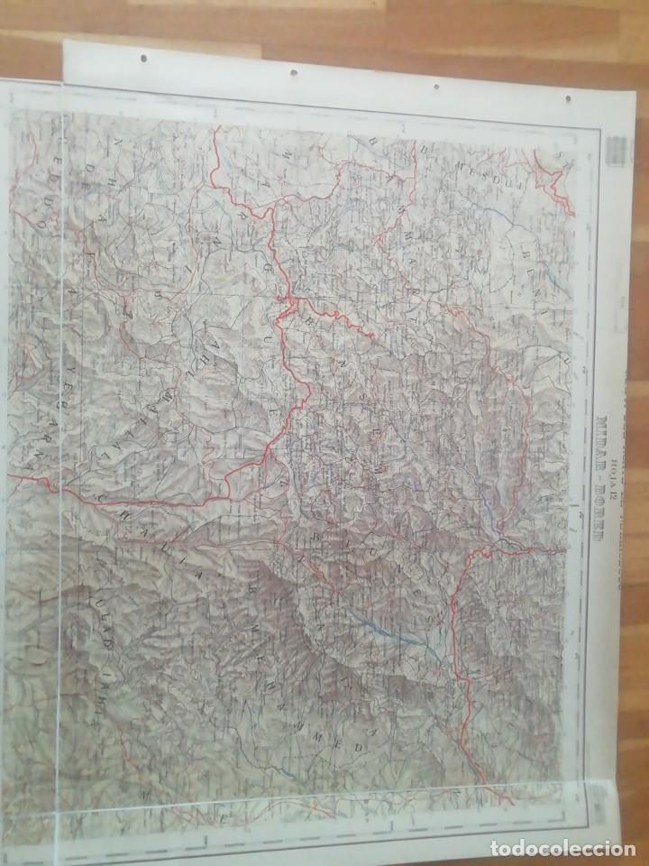 Military Antiques: Mapa del Norte de Marruecos. Hoja 12 Midar Bored. Mide en cms 80x68