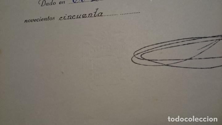 Militaria: DOCUMENTO EL JEFE DEL ESTADO Y GENERAL&Iacute;SIMO DE LOS EJ&Eacute;RCITOS CONCEDE EMPLEO DE CORONEL EL PARDO 1950 - Foto 6