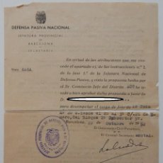 Militaria: NOMBRAMIENTO DE CARGO DE JEFE DE CASA 1952 / DEFENSA PASIVA NACIONAL – JEFATURA PROVINCIAL BARCELONA. Lote 341924118