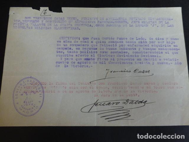 madrid certificado de buena conducta 1939 falan  Comprar Propaganda