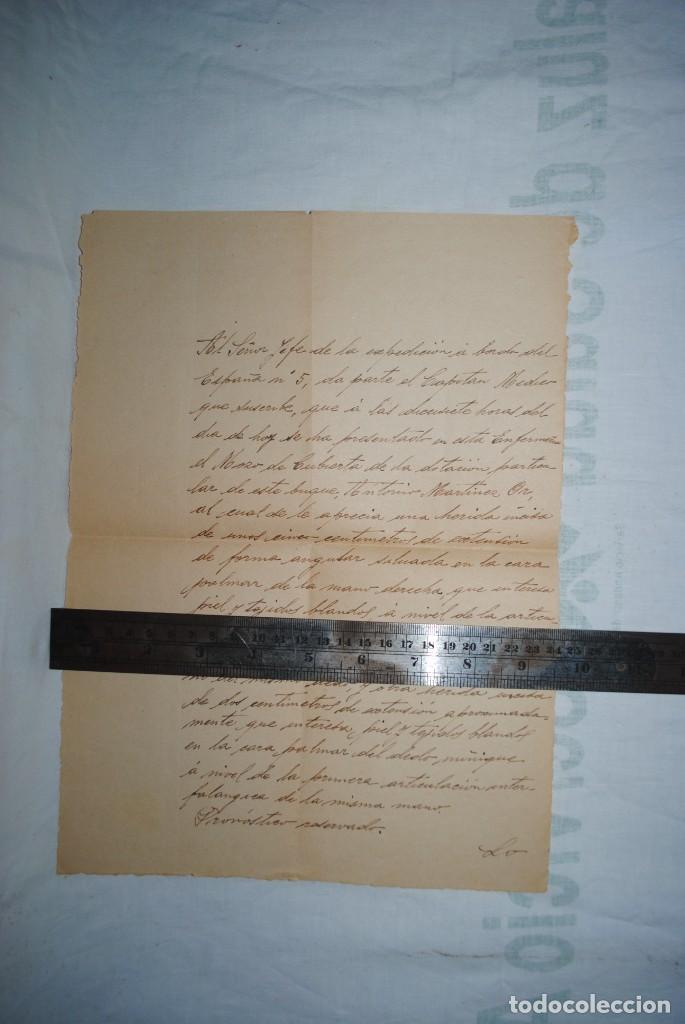 Militaria: CARTA DE CONOCIMIENTO AL CAPITAN DEL DUQUE , ESPA&Ntilde;A N&ordm; 5 , 1932.