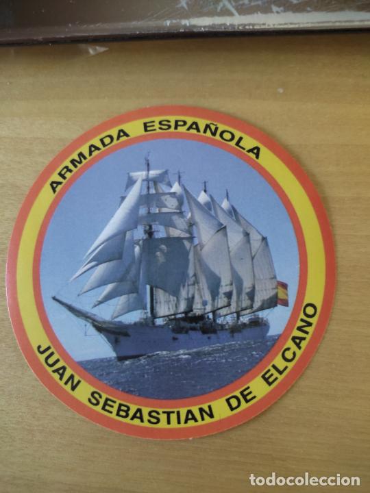 Militaria: ARMADA ESPA&Ntilde;OLA JUAN SEBASTIAN ELCANO PEGATINA ADHESIVO 10 CM BUQUE ESCUELA ORIGINAL