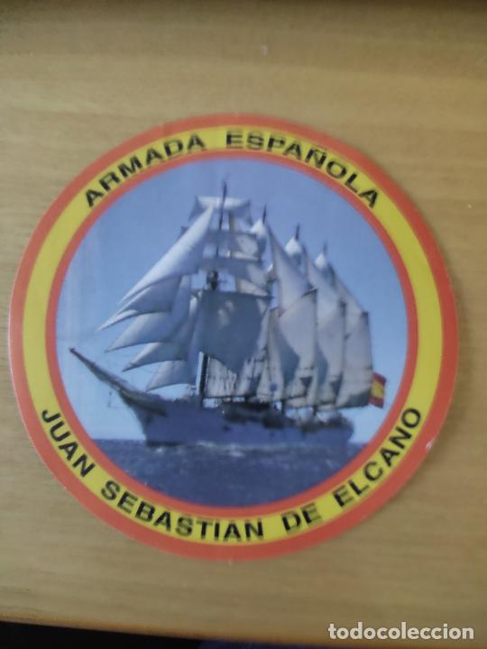 Militaria: ARMADA ESPA&Ntilde;OLA JUAN SEBASTIAN ELCANO PEGATINA ADHESIVO 10 CM ** BUQUE ESCUELA ORIGINAL