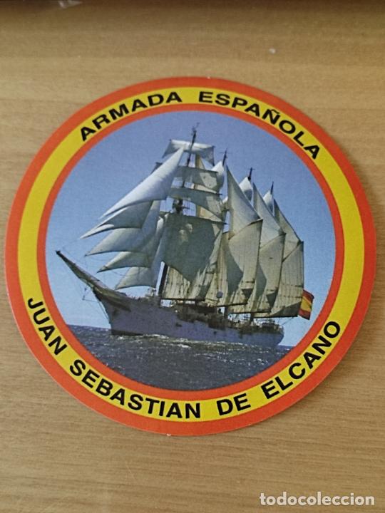 Militaria: ARMADA ESPA&Ntilde;OLA JUAN SEBASTIAN ELCANO PEGATINA ADHESIVO 10 CM *** BUQUE ESCUELA ORIGINAL