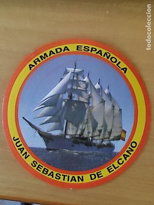 Militaria: ARMADA ESPA&Ntilde;OLA JUAN SEBASTIAN ELCANO PEGATINA ADHESIVO 10 CM ******** BUQUE ESCUELA ORIGINAL