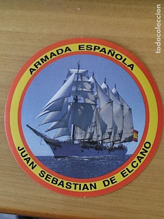 Militaria: ARMADA ESPA&Ntilde;OLA JUAN SEBASTIAN ELCANO PEGATINA ADHESIVO 10 CM ********* BUQUE ESCUELA ORIGINAL