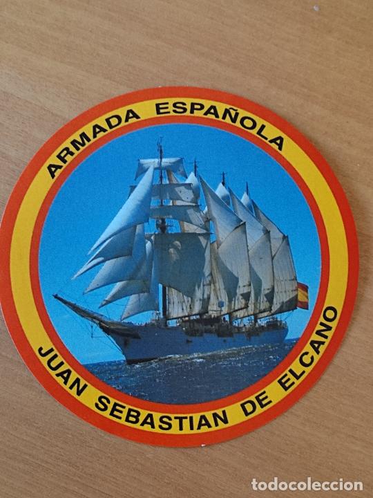 Militaria: ARMADA ESPA&Ntilde;OLA JUAN SEBASTIAN ELCANO PEGATINA ADHESIVO 10 CM **-_**--*** BUQUE ESCUELA ORIGINAL